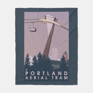 Portland, OregonAerial Tram-Szene Fleecedecke