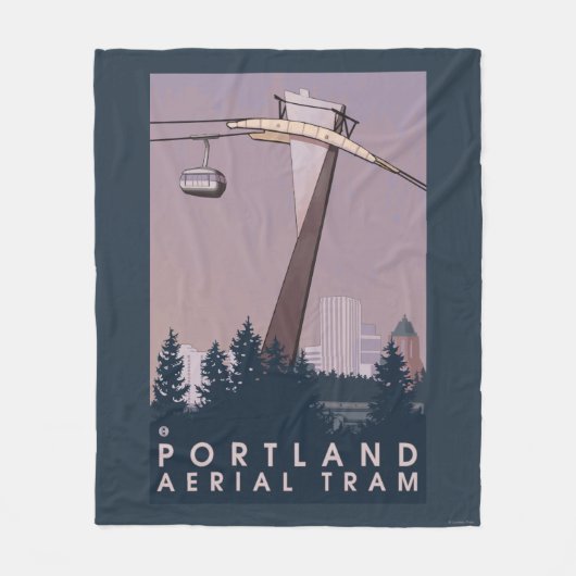 Portland, OregonAerial Tram-Szene Fleecedecke (Vorderseite)