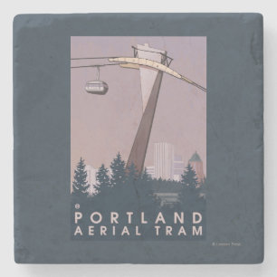 Portland, OregonAerial Tram-Szene Steinuntersetzer