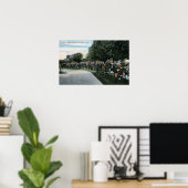 Portland, OregonAussicht auf einen Rose Garten Poster (Heimbüro)