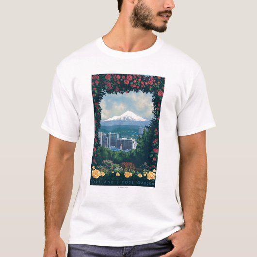 Portland, OregonRose Garten-Szene T-Shirt (Vorderseite)