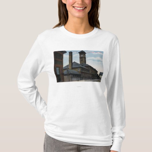 Portland, OregonUnion Depot und Glockenturm T-Shirt (Vorderseite)