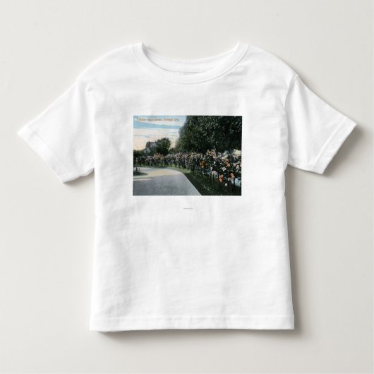 Portland, OregonView eines Rosen-Gartens Kleinkind T-shirt (Vorderseite)
