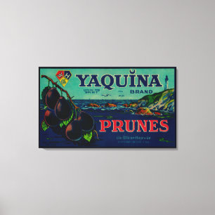 Portland, OregonYaquina Pflaumen-Aufkleber Leinwanddruck