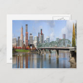 Portland Panorama City Skyline Postkarte (Vorne/Hinten)