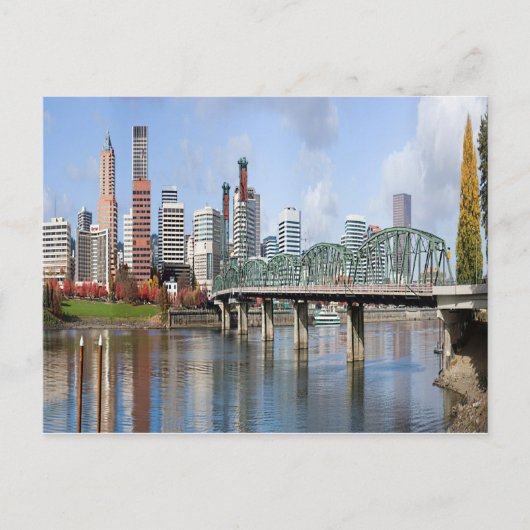 Portland Panorama City Skyline Postkarte (Vorderseite)