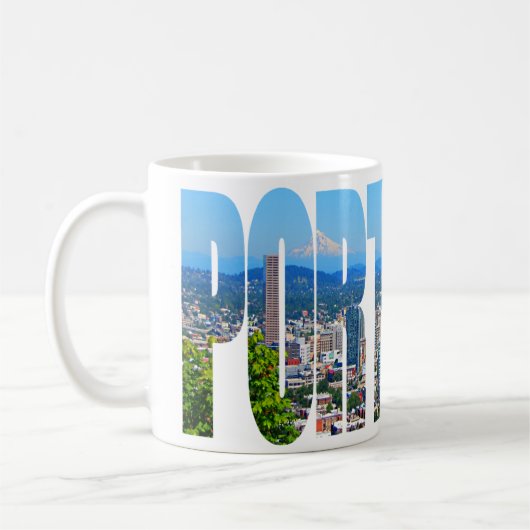 Portland panoramische Skyline-Kaffee-Tasse Kaffeetasse (Links)