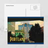 Portland Postcard (Gelb) Postkarte (Vorne/Hinten)