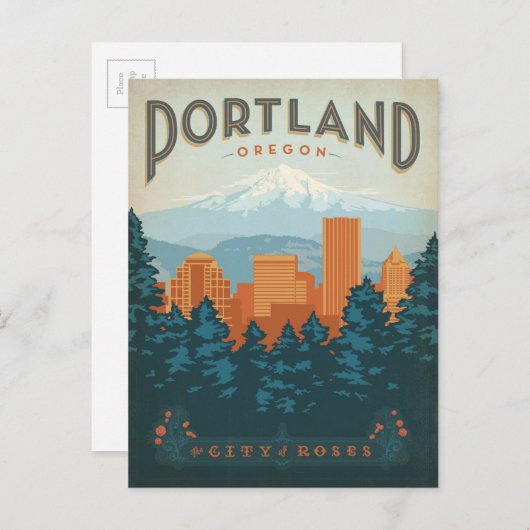 Portland Postkarte (Vorne/Hinten)