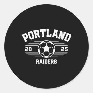 Portland Raiders Fußballrechnung 2025 Runder Aufkleber