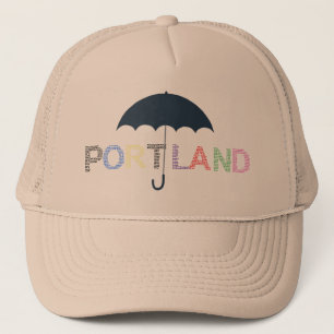 Portland Regenschirm Baseballkappe Truckerhut Truckerkappe