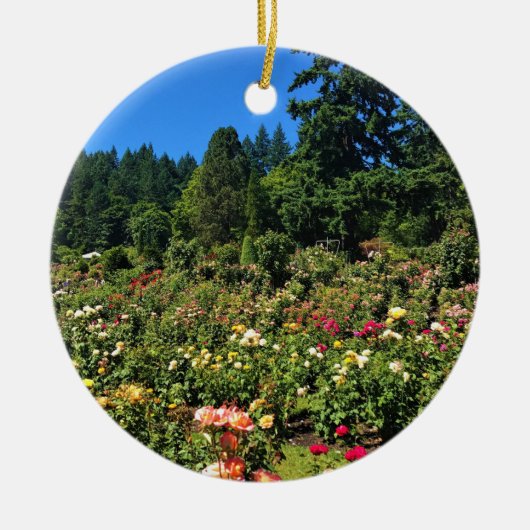 Portland Rose Garden, OR Keramik Ornament (Vorne)