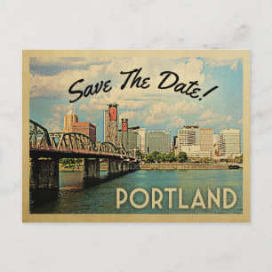 Portland Save the Date Oregon Ankündigungspostkarte