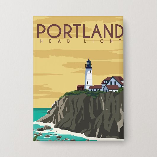 Portland-Scheinwerfer Button (Vorderseite)
