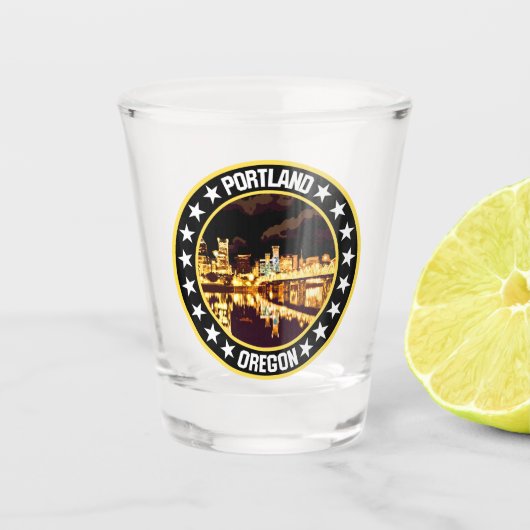 Portland Schnapsglas (Vorderseite)
