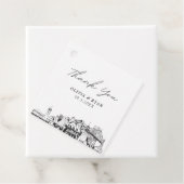 Portland Sketch Gastgeschenk Hochzeit Tag Geschenkanhänger (Beispiel)