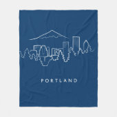 Portland-Skyline Fleecedecke (Vorderseite)