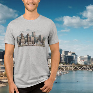 Portland Skyline Graphic T - Shirt