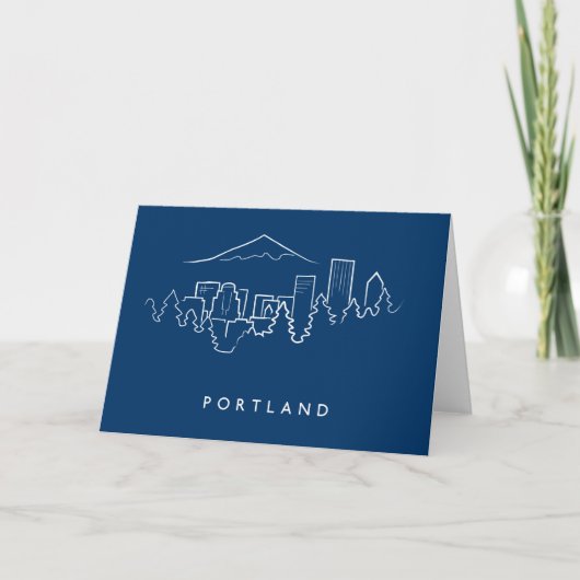 Portland-Skyline Karte (Vorderseite)