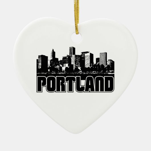 Portland-Skyline Keramikornament (Vorne)