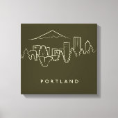Portland Skyline Leinwanddruck (Vorderseite)