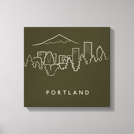 Portland Skyline Leinwanddruck (Vorderseite)