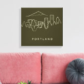 Portland Skyline Leinwanddruck (Insitu (Wohnzimmer))