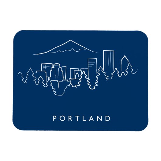 Portland Skyline Magnet (Horizontal)