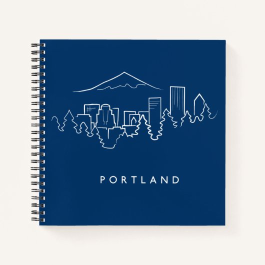 Portland Skyline Notizblock (Vorderseite)