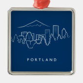 Portland-Skyline Ornament Aus Metall (Vorne)
