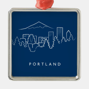 Portland-Skyline Ornament Aus Metall
