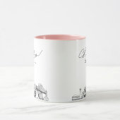 Portland Skyline Personalisierte Hochzeitcoffee-Ta Tasse (Zentrum)