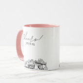 Portland Skyline Personalisierte Hochzeitcoffee-Ta Tasse (Vorderseite Links)