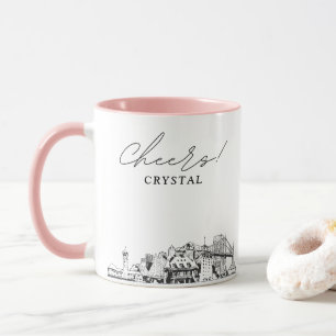 Portland Skyline Personalisierte Hochzeitcoffee-Ta Tasse