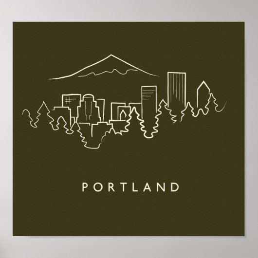 Portland Skyline Poster (Vorne)