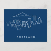 Portland Skyline Postkarte (Vorderseite)