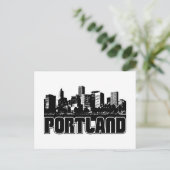 Portland Skyline Postkarte (Stehend Vorderseite)