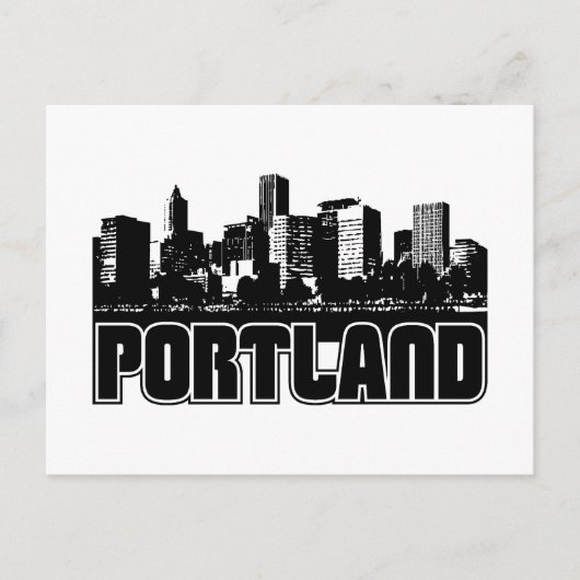 Portland Skyline Postkarte (Vorderseite)