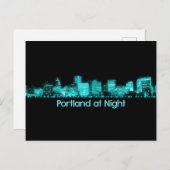 Portland Skyline Postkarte (Vorne/Hinten)