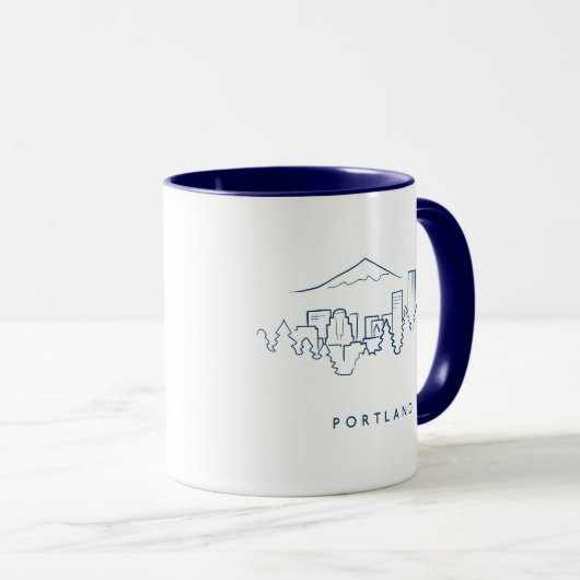Portland-Skyline Tasse (VorderseiteRechts)