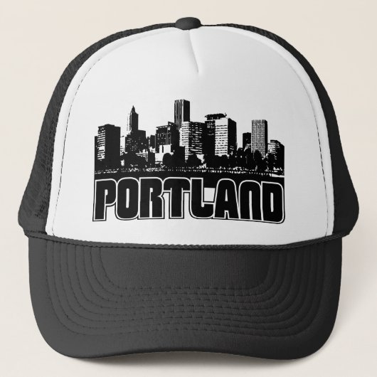 Portland-Skyline Truckerkappe (Vorderseite)