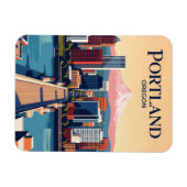 Portland Skyline USA Magnet (Horizontal)