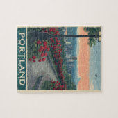Portland Stadt der Rose - Rose Garten & Skyline Puzzle (Horizontal)