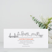 Portland-Stadt-Skyline-Einladung Einladung (Stehend Vorderseite)