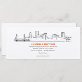 Portland-Stadt-Skyline-Einladung Einladung (Vorne/Hinten)