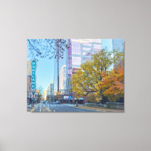 Portland Stadtansicht im Herbst Leinwanddruck
