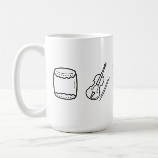 Portland Taiko Large Line Art Mug Kaffeetasse (Links)