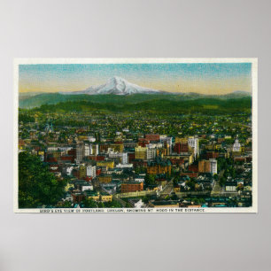 Portland und Mt.-Haube im Abstand Poster