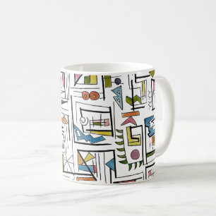 Portland-Verspielte moderne geometrische Kunst Kaffeetasse