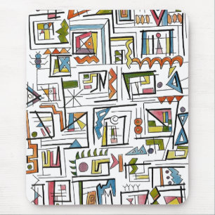 Portland-Verspielte moderne geometrische Kunst Mousepad